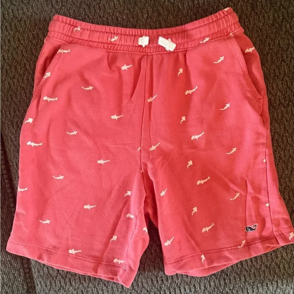 Vineyard Vines Red Shark Print Shorts